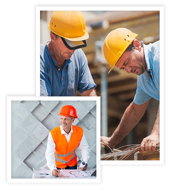 Industrial professionals at work